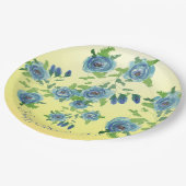 黄色とブルース ペーパープレート (アングル)