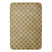 黄色とブロンズのダイヤモンドバーストパターン バスマット (正面縦)