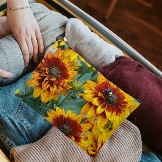 黄色とブロンズのラッドベッキーズフローラ アクセサリーポーチ