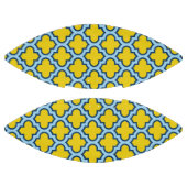 黄色とベビーブルートレリス、ラティス、クローバー アメリカンフットボール (パネル)