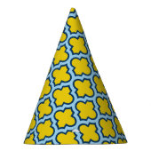 黄色とベビーブルートレリス、ラティス、クローバー パーティーハット (右)