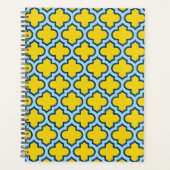 黄色とベビーブルートレリス、ラティス、クローバー プランナー手帳 (正面)
