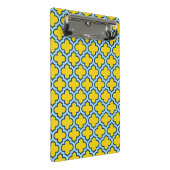 黄色とベビーブルートレリス、ラティス、クローバー ミニクリップボード (アングル)