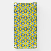 黄色とベビーブルートレリス、ラティス、クローバー 横断幕 (縦)