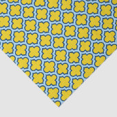 黄色とベビーブルートレリス、ラティス、クローバー 薄葉紙 (詳細)