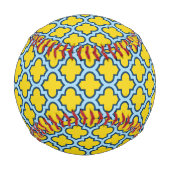 黄色とベビーブルートレリス、ラティス、クローバー 野球ボール (正面)