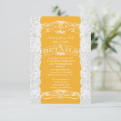 黄色とホワイトレース結婚の詳細情報 エンクロージャーカード (スタンド正面)