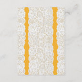 黄色とホワイトレース結婚の詳細情報 エンクロージャーカード (裏面)