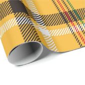 黄色とマスタードバッファロープレイドラッピング紙 ラッピングペーパー (ロールコーナー)