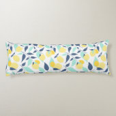 黄色とミントレモンのパターン ボディピロー (裏面)