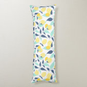 黄色とミントレモンのパターン ボディピロー (裏面 (縦))