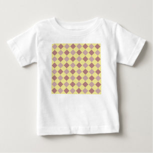 黄色とメイヴパステル模様 ベビーTシャツ