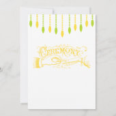 黄色とライムモダンヴィンテージタイポグラフィ招待状 招待状 (裏面)