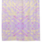 黄色とラベンダーのシャワーカーテン シャワーカーテン (正面)