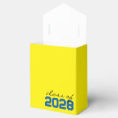 黄色と中の青の卒業のお気に入りボックス フェイバーボックス (オープン)