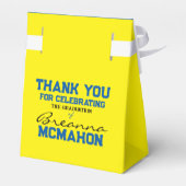 黄色と中の青の卒業のお気に入りボックス フェイバーボックス (裏面サイド)