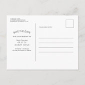 黄色と埃の多い青のフローラ日付写真を保存 案内ポストカード (裏面)