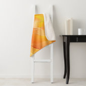 黄色と多くのオレンジ色に刻まれた光 シェルパブランケット (インサイチュ)