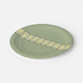 黄色と柔らかい緑（灰色） ペーパープレート (アングル)