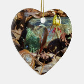 黄色と梅のスイレンとカタツムリ セラミックオーナメント (右)