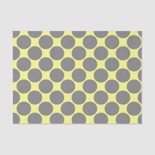 黄色と水色の灰色の点 薄葉紙 (正面)