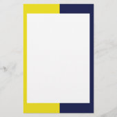 黄色と海軍の文房具 便箋 (正面)