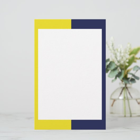 黄色と海軍の文房具 便箋 (スタンド正面)