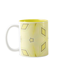 黄色と濃い茶色の星とダイヤモンド