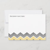 黄色と灰色のジグザグパターンありがとう サンキューカード (裏面)