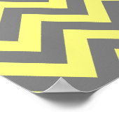 黄色と灰色のジグザグ ポスター (角)