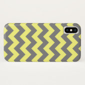 黄色と灰色のジグザグ Case-Mate iPhoneケース (裏面(横))
