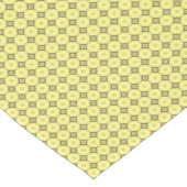 黄色と灰色のタイル状ダイヤモンド正方形パターン ショートテーブルランナー (コーナー)