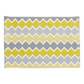 黄色と灰色のパターン 枕カバー (裏面-右)