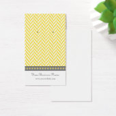黄色と灰色のヘリンボーンイヤリングカード (デスク)