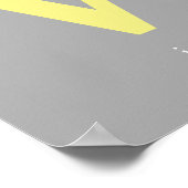 黄色と灰色のモノグラム ポスター (角)