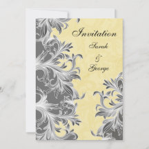 黄色と灰色のヴィンテージの結婚花色