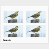 黄色と灰色の印を持つ美しいミャドウラルク 長方形シール (シート)