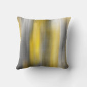黄色と灰色の垂直抽象芸術 クッション (裏面)
