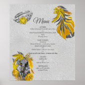 黄色と灰色の植物のおもしろいで表葉現する ポスター (正面)