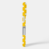 黄色と灰色の水玉模様 モノグラムの Case-Mate iPhoneケース (裏面 / 右)