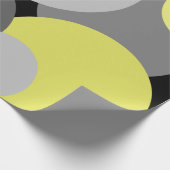 黄色と灰色の水玉模様 ラッピングペーパー (角)