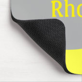 黄色と灰色の渦巻き マウスパッド (コーナー)