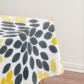 黄色と灰色の炭のモダンフローラ テーブルクロス (インサイチュ)