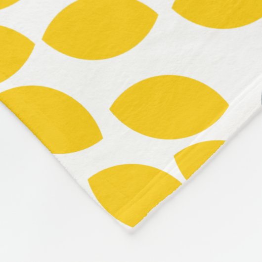 黄色と灰色の炭のモダンフローラ フリースブランケット (角)