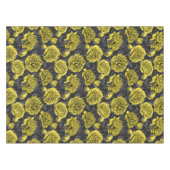 黄色と灰色の牡丹の庭 テーブルクロス (正面(横))