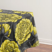 黄色と灰色の牡丹の庭 テーブルクロス (インサイチュ)