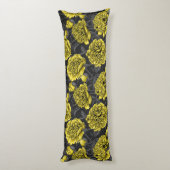 黄色と灰色の牡丹の庭 ボディピロー (裏面 (縦))