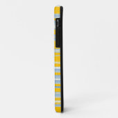 黄色と灰色の絵を描ストライプのグラフィックアート Case-Mate iPhoneケース (裏面/左)