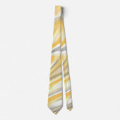 '黄色と灰色の花びらの抽象芸術ネックタイ ネクタイ (正面)