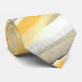 '黄色と灰色の花びらの抽象芸術ネックタイ ネクタイ (ロール)